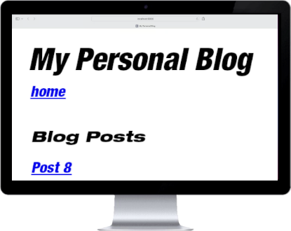 Figure E: Creating a dynamic personal portfolio and blogging platform that manages data through a customized administrative backend.